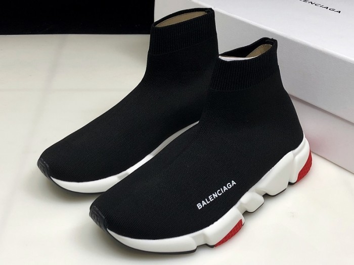 balen speed stretch-knit mid sneakers 494371 w05g0-1000