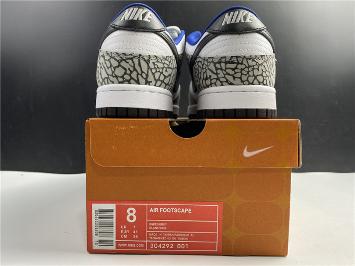 nike dunk sb low white cement (2002) 304292-001
