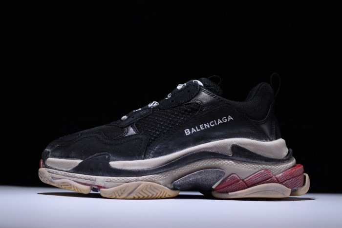 balen 17fw triple s trainer black/ red 483513 w06e1 1000