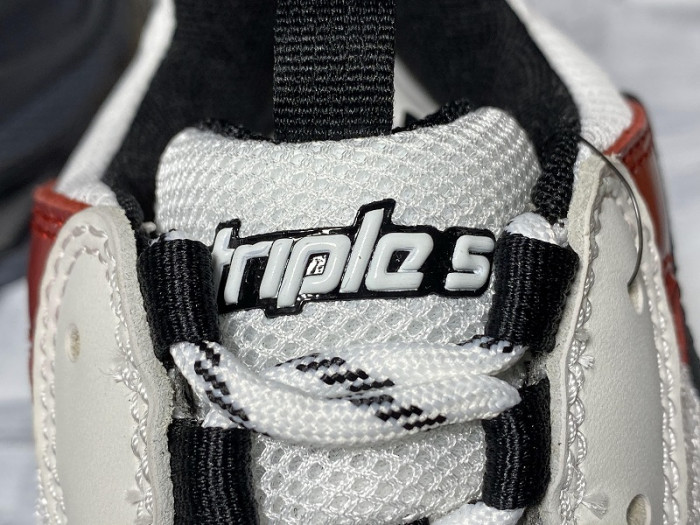 balen triple s trainers clear sole black /brown/ red 541624 w09o1 9000