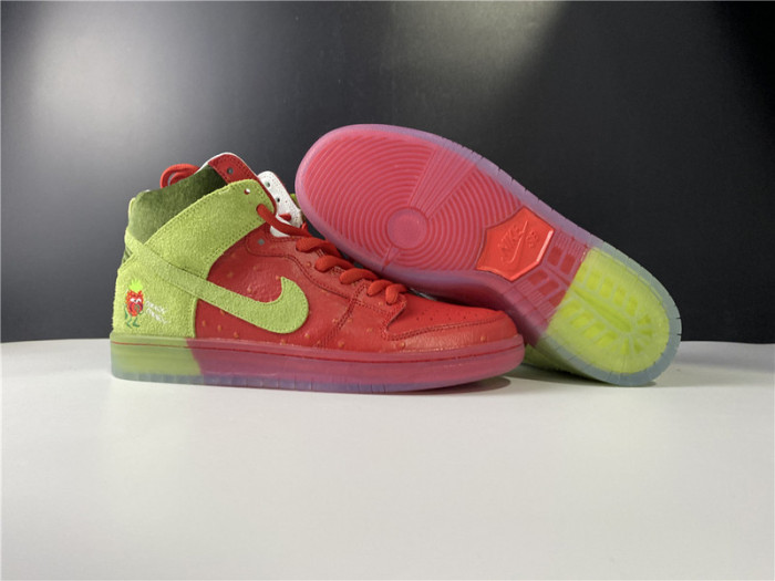 nike sb dunk high strawberry cough cw7093-600