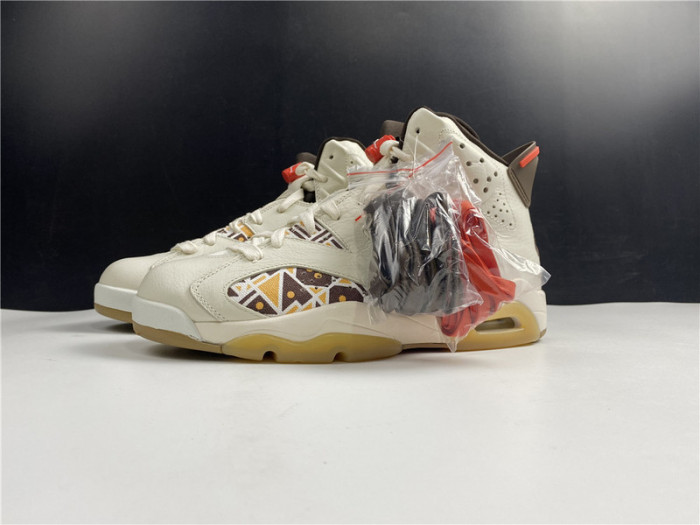 air jordan 6 retro quai54 sail brown (2020) cz4152-100