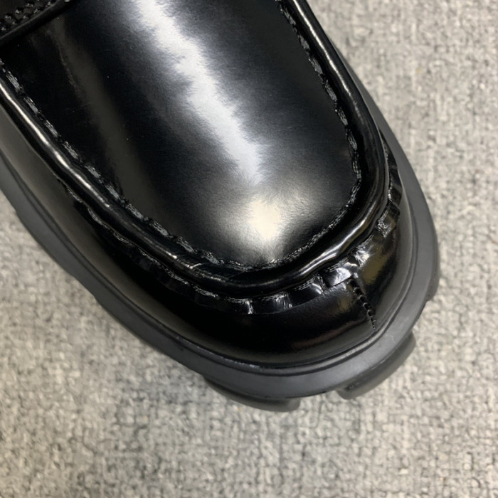 prad brushed leather loafers