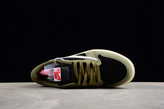 travis scott x air jordan 1 low og black olive