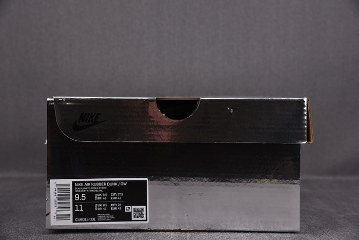 fw x nike air rubber dunk “green strike” cu6015-001