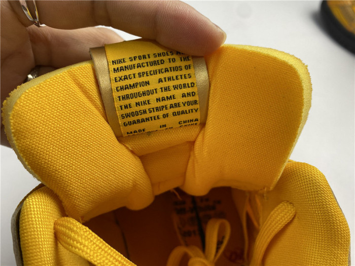 fw x nike air rubber dunk “university gold” cu6015-700