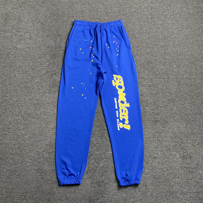 sp5der tc sweatpants blue