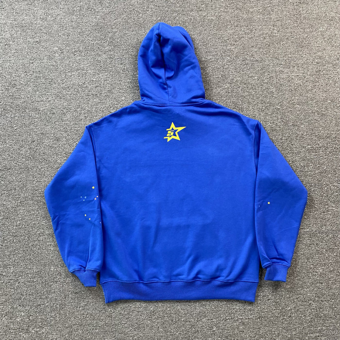 sp5der p*nk hoodie blue