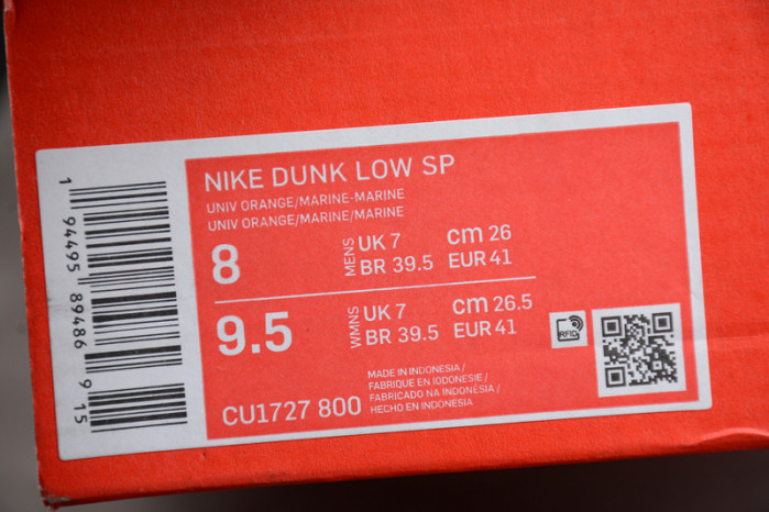 nike dunk low sp champ colors university orange marine