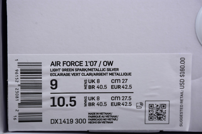 nike air force 1 low fw light green spark-dx1419-300