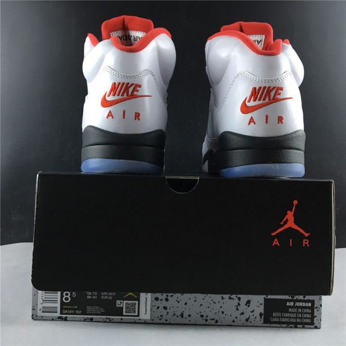 air jordan 5 retro fire red silver tongue (2020) da1911-102